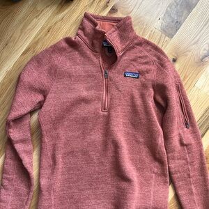 Patagonia Brick Red Quarter-Zip Fleece
